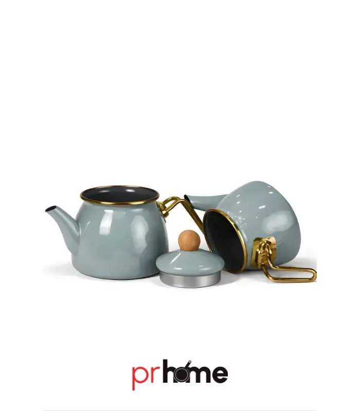 PR Home Soft Yeşil Mini Model Emaye Çaydanlık