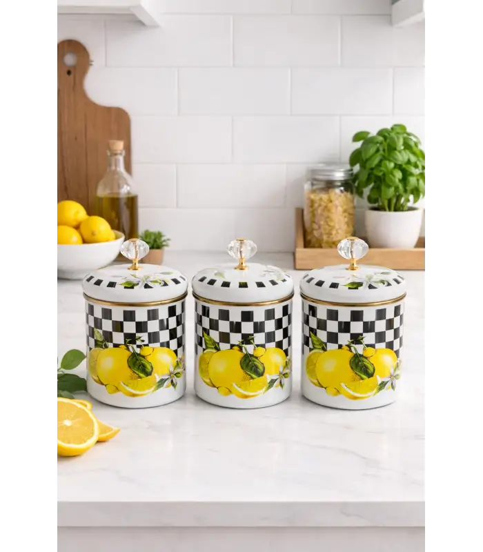 PR Home Lemon Emaye Baharatlık Seti 14 Cm