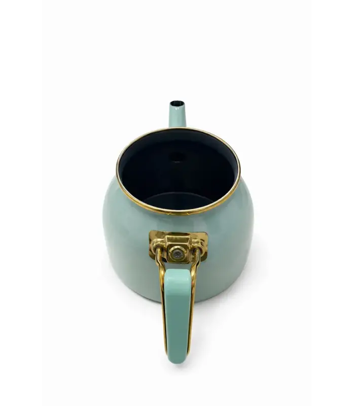 PR Home Soft Yeşil Rose Model Emaye Çaydanlık