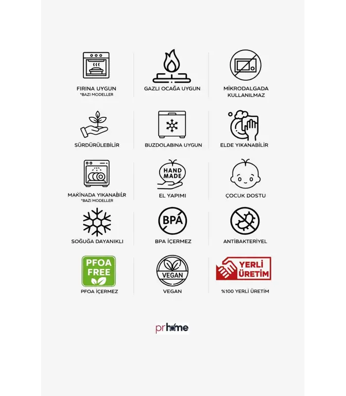 PR Home Fiorella 5 Parça Rendeli Karıştırma Kabı / Saklama Kabı Büyük Boy