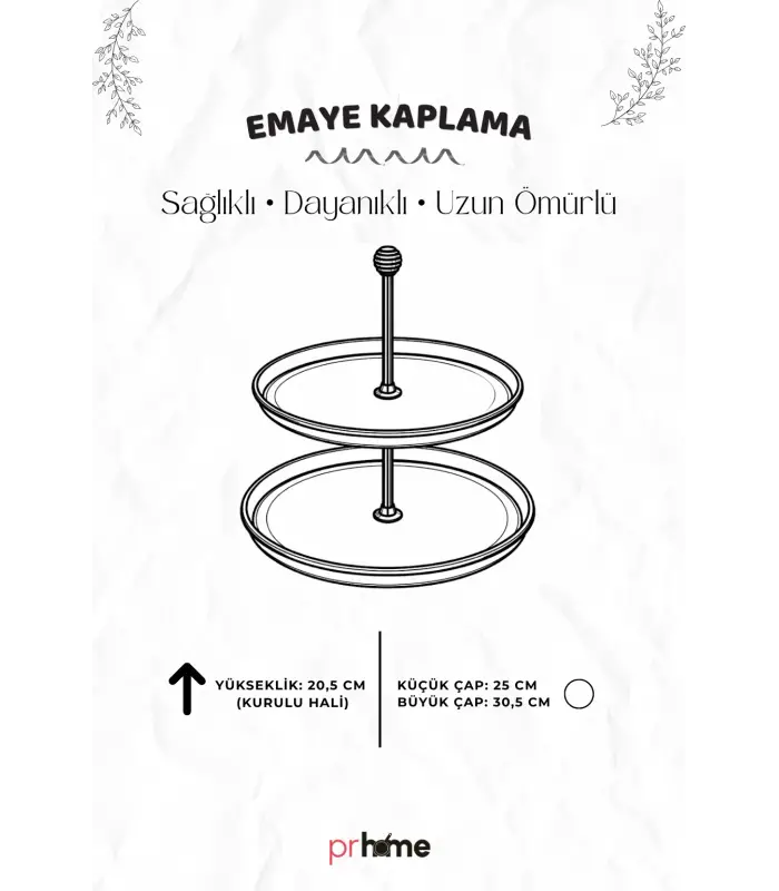 PR Home Fiorella Emaye İki Katlı Kurabiyelik