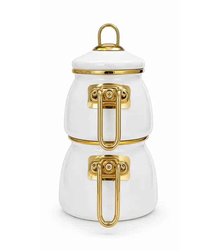 PR Home Beyaz Mini Model Emaye Çaydanlık