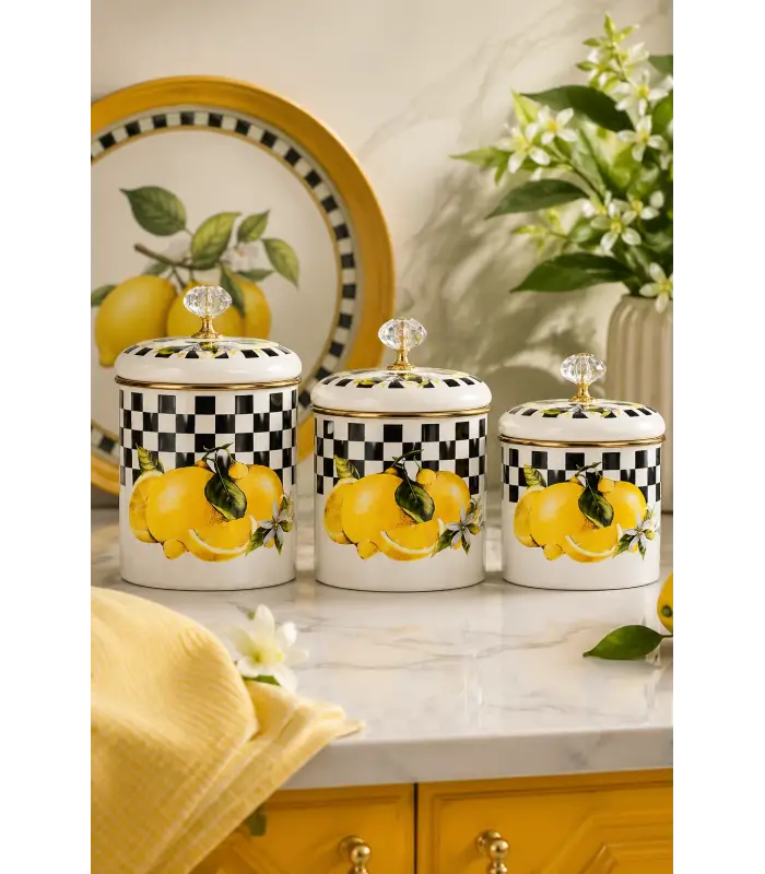 PR Home Limon Emaye Baharatlık Seti