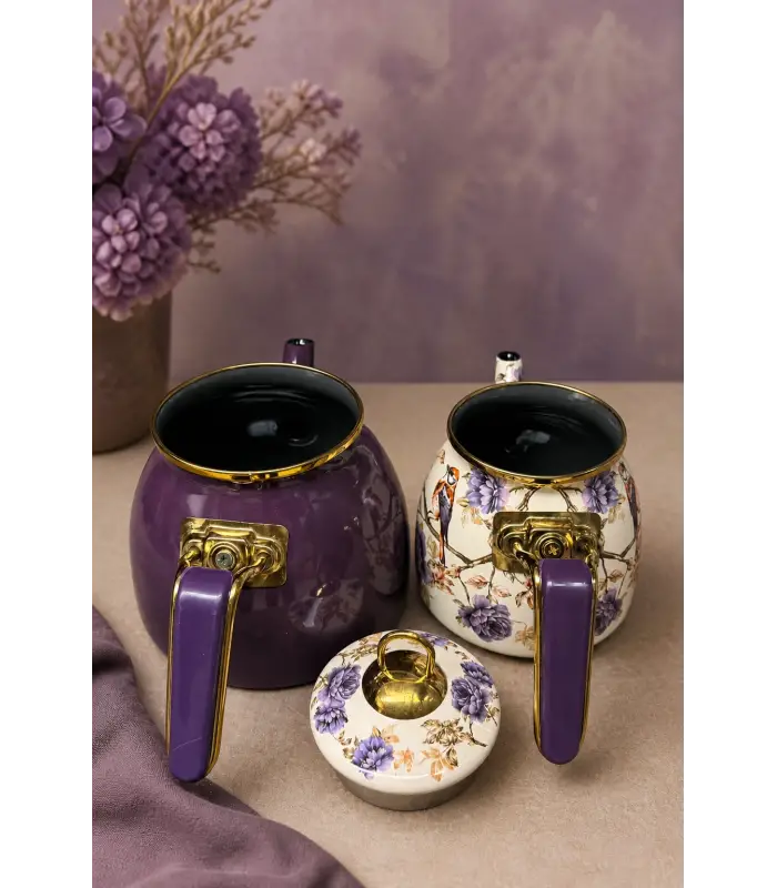 PR Home Fiorella Rose Model Emaye Çaydanlık
