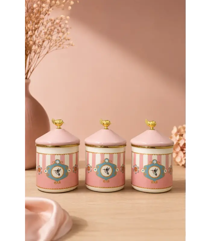 PR Home Alaria Pembe Emaye Baharatlık Seti 12 Cm