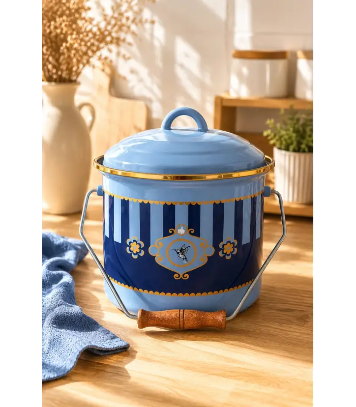 PR Home Alaria Mavi Emaye Bakraç 20 cm