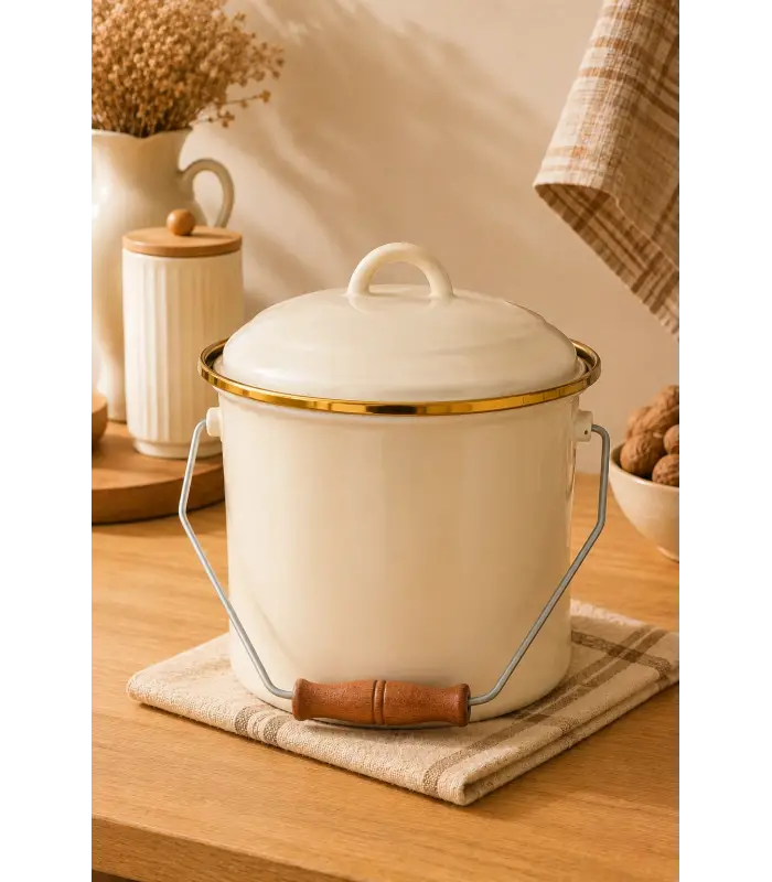 PR Home Krem Emaye Bakraç 20 cm