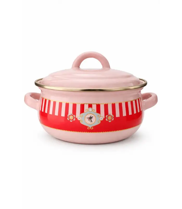 PR Home Alaria Pembe Emaye Mini Tencere Seti 12-14-16 cm