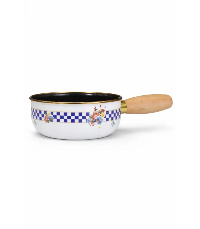 PR Home Allegro Emaye Ahşap Saplı Haşlama ve Sos Tavası 16 cm