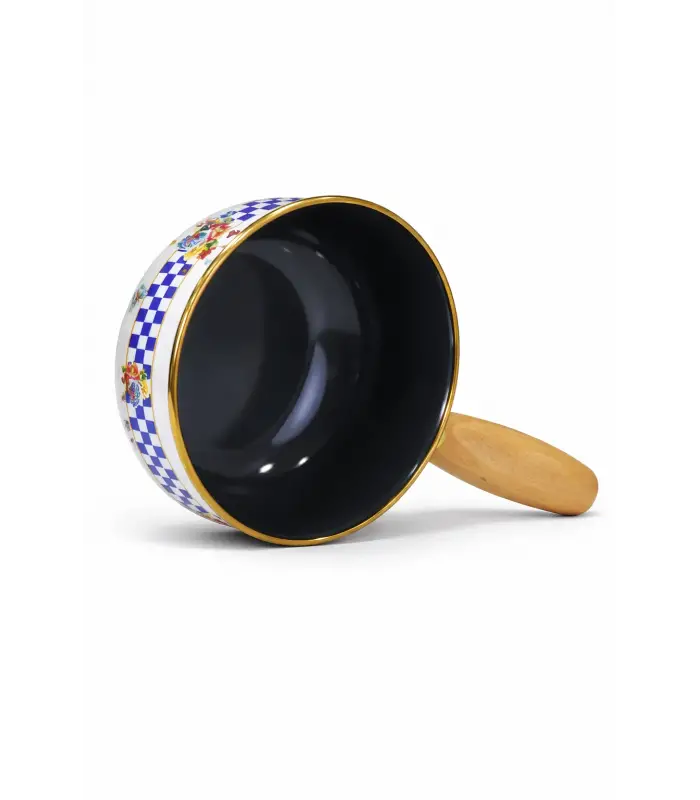 PR Home Allegro Emaye Ahşap Saplı Haşlama ve Sos Tavası 16 cm