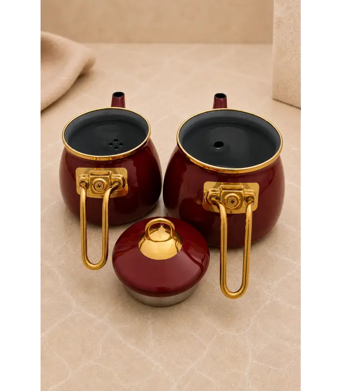 PR Home Bordo Mini Model Emaye Çaydanlık