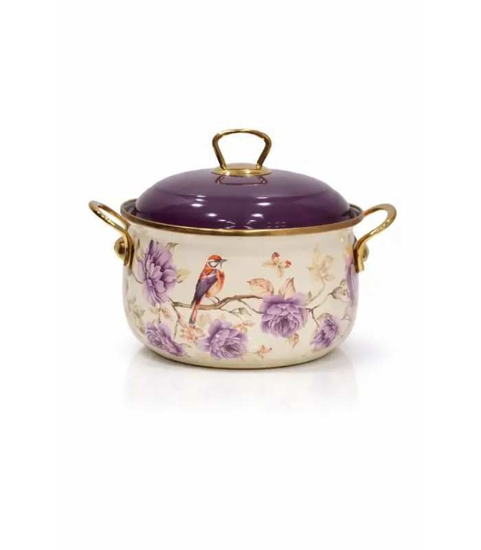 PR Home Fiorella Derin Bombeli Emaye Tencere 18 cm