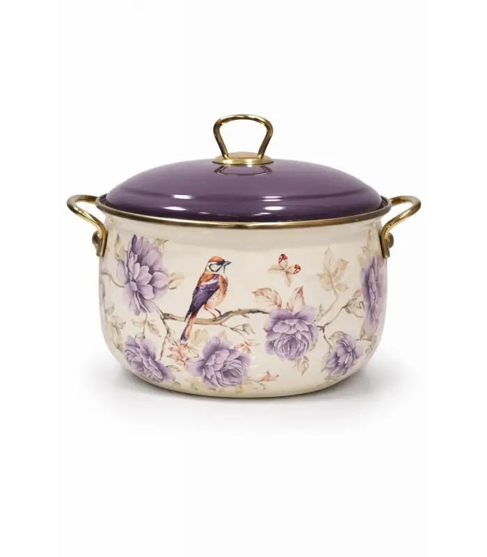 PR Home Fiorella Derin Bombeli Emaye Tencere 24 cm