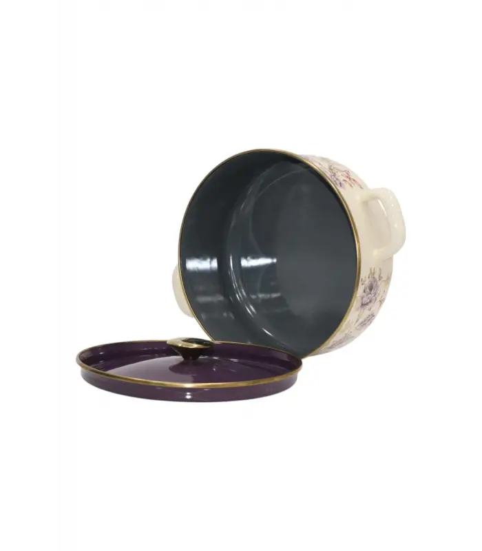 PR Home Fiorella Düz Form Emaye Tencere 24 cm