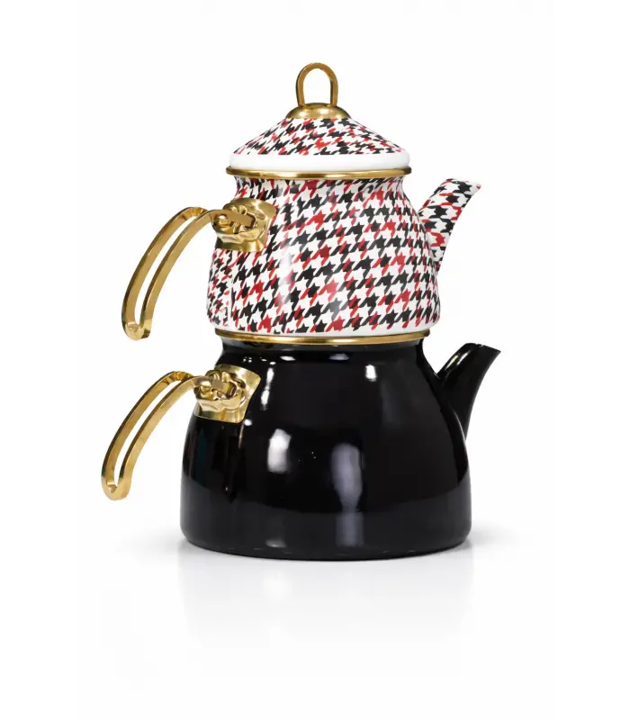 PR Home Forte Black Gold Model Emaye Çaydanlık