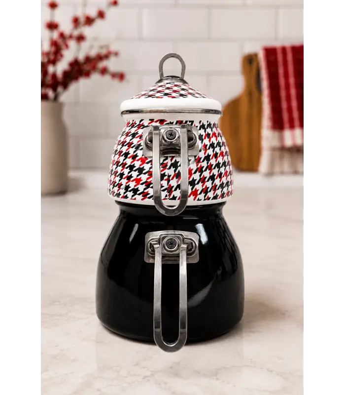 PR Home Forte Black Gold Model Emaye Çaydanlık