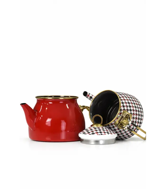 PR Home Forte Red Gold Model Emaye Çaydanlık