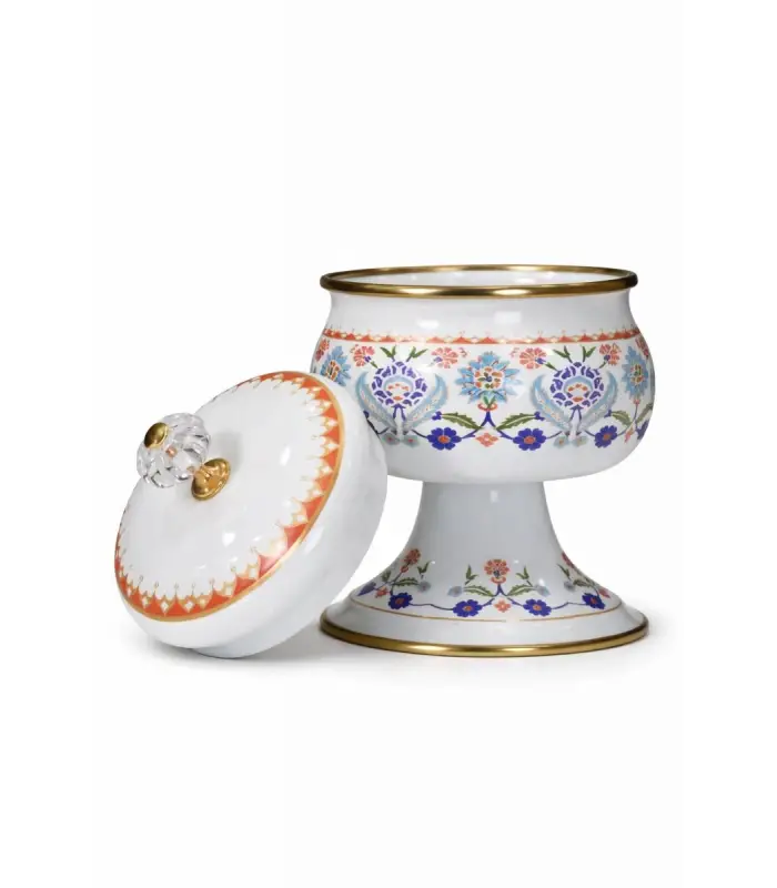 PR Home Humaşah Emaye Ayaklı Şekerlik