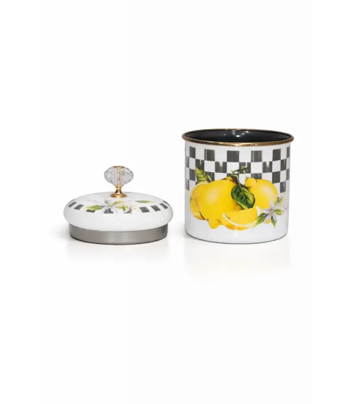 PR Home Limon Emaye Baharatlık Kavanoz Orta Boy 12 cm