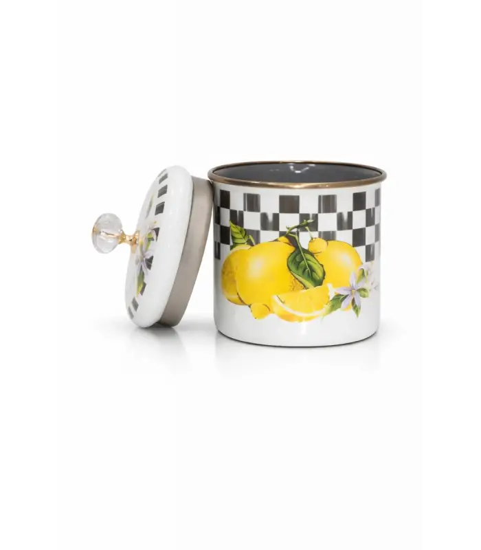 PR Home Limon Emaye Baharatlık Kavanoz Orta Boy 12 cm