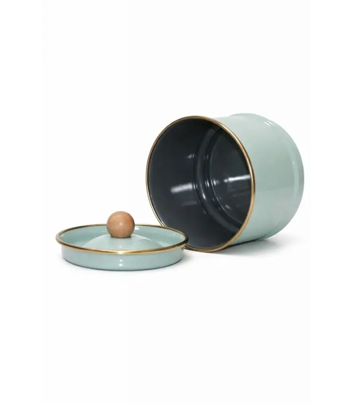 PR Home Soft Green Emaye Kavanoz