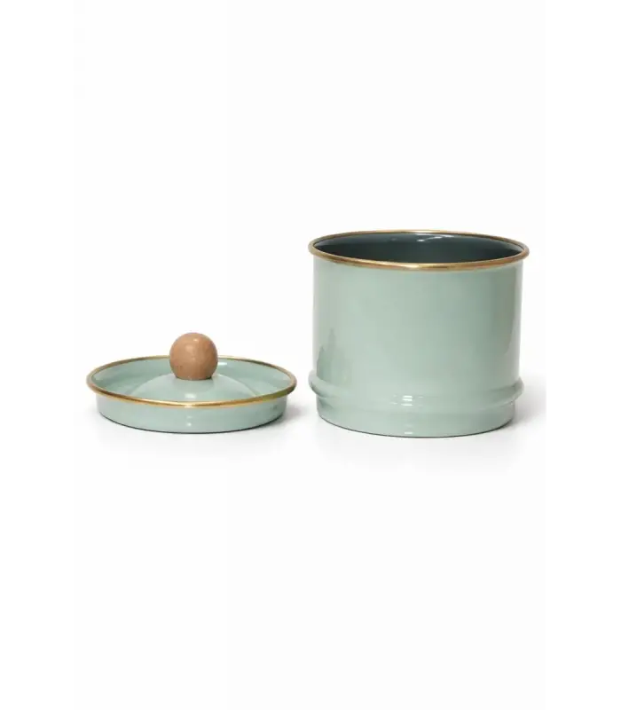 PR Home Soft Green Emaye Kavanoz