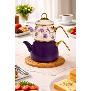 PR Home Fiorella Mini Model Emaye Çaydanlık