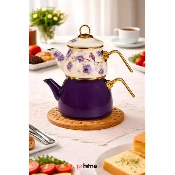 PR Home Fiorella Mini Model Emaye Çaydanlık