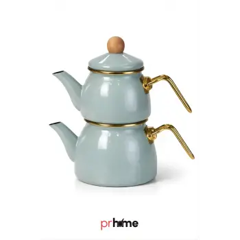 PR Home Soft Green Mini Model Emaye Çaydanlık
