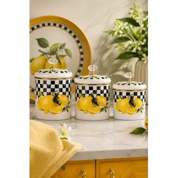 PR Home Limon Emaye Baharatlık Seti