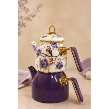 PR Home Fiorella Rose Model Emaye Çaydanlık