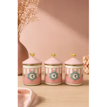 PR Home Alaria Pembe Emaye Baharatlık Seti 12 Cm