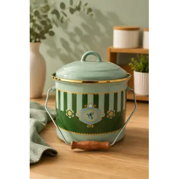 PR Home Alaria Yeşil Emaye Bakraç 20 cm