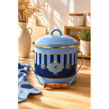 PR Home Alaria Mavi Emaye Bakraç 20 cm