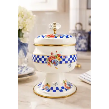 PR Home Allegro Emaye Ayaklı Şekerlik