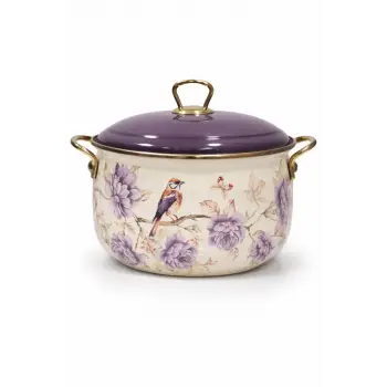 PR Home Fiorella Derin Bombeli Emaye Tencere 24 cm