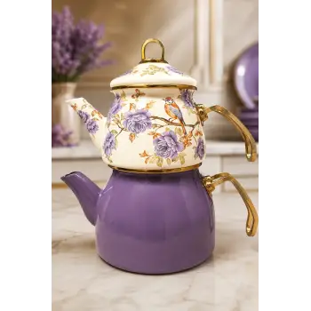 PR Home Fiorella Gold Model Emaye Çaydanlık