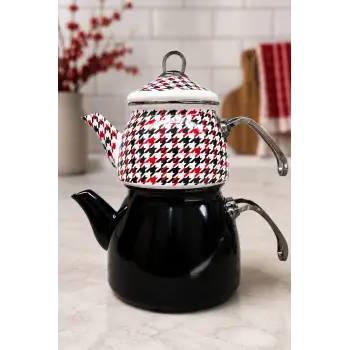 PR Home Forte Black Gold Model Emaye Çaydanlık