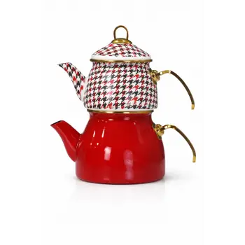 PR Home Forte Red Gold Model Emaye Çaydanlık