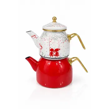 PR Home Love Rose Model Emaye Çaydanlık