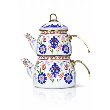 PR Home Neslişah Gold Model Emaye Çaydanlık