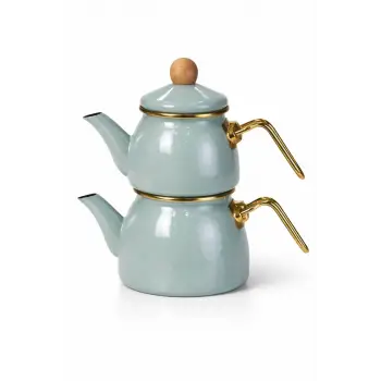 PR Home Soft Green Mini Model Emaye Çaydanlık