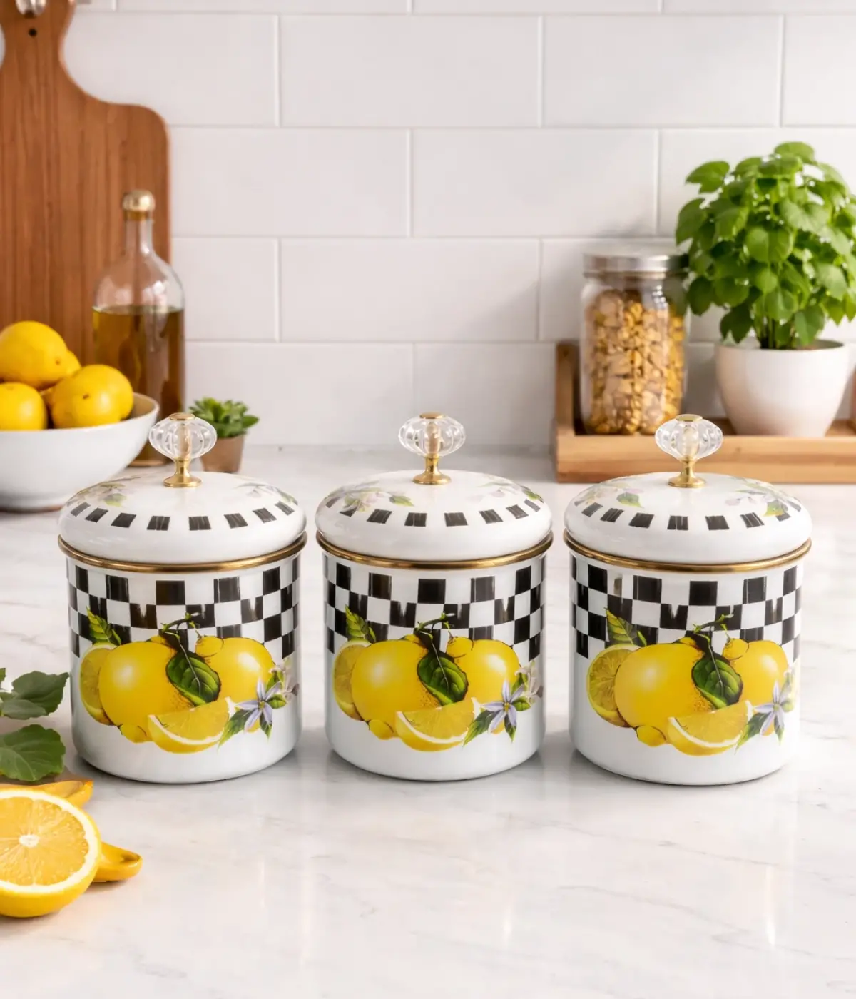 PR Home Limon Emaye Baharatlık Seti 12 Cm