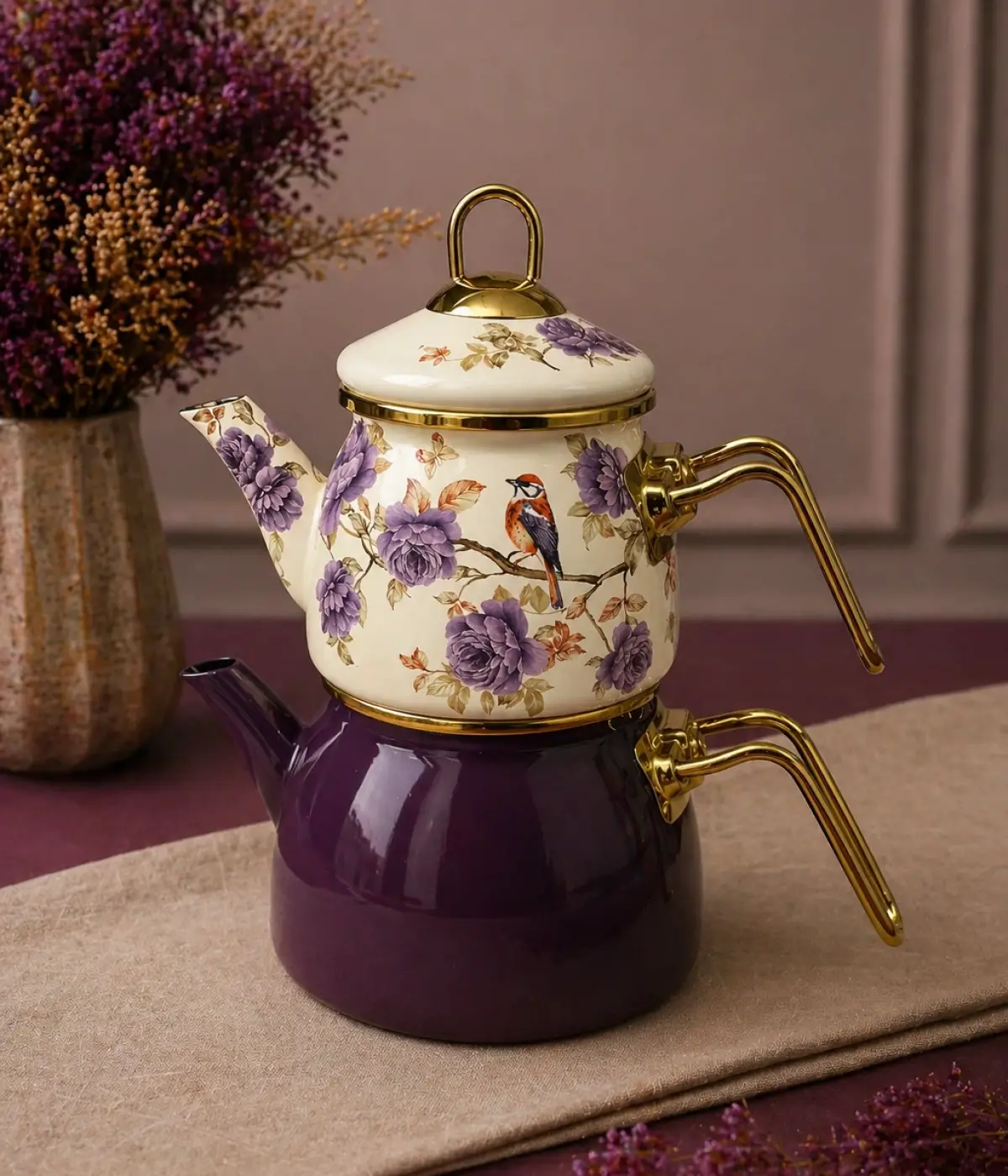 PR Home Fiorella Mini Model Emaye Çaydanlık