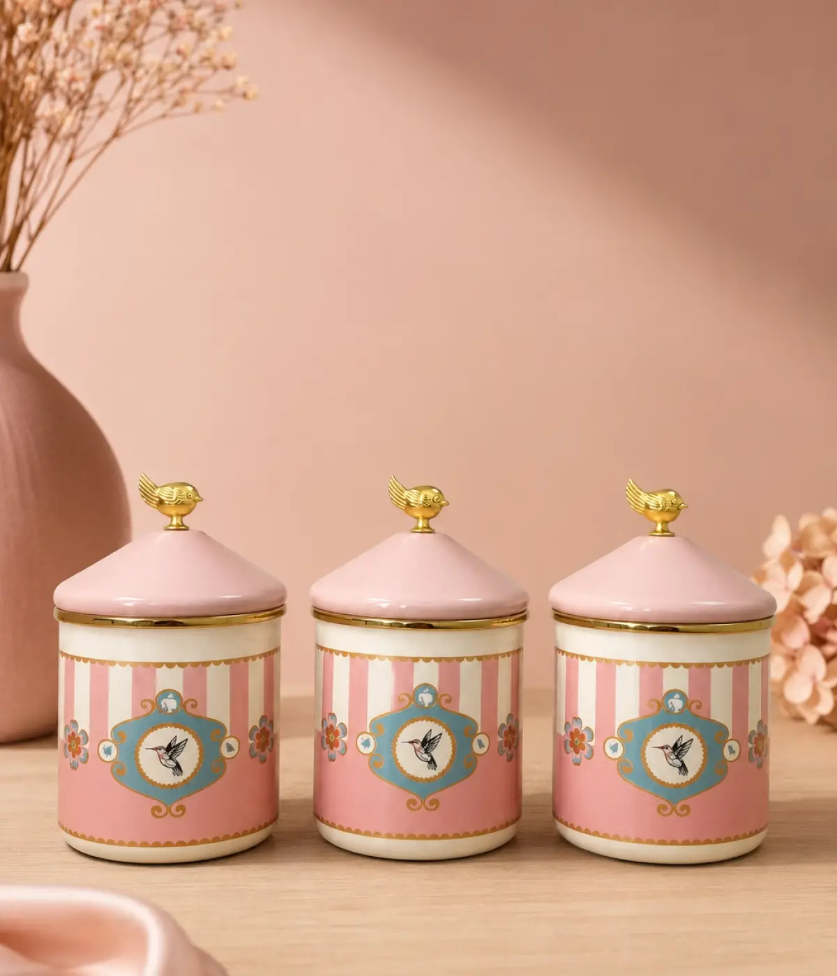 PR Home Alaria Pembe Emaye Baharatlık Seti 12 Cm
