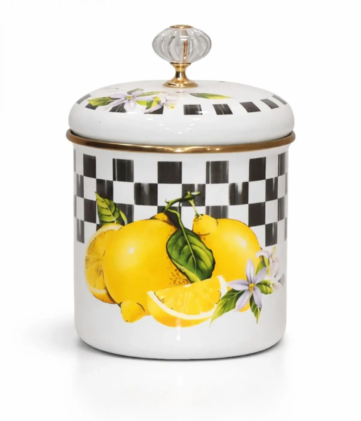PR Home Limon Emaye Baharatlık Kavanoz Orta Boy 12 cm