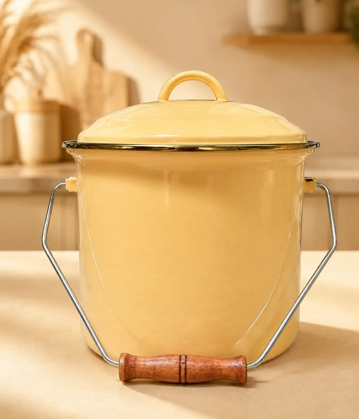 Sarı Emaye Bakraç 20 cm