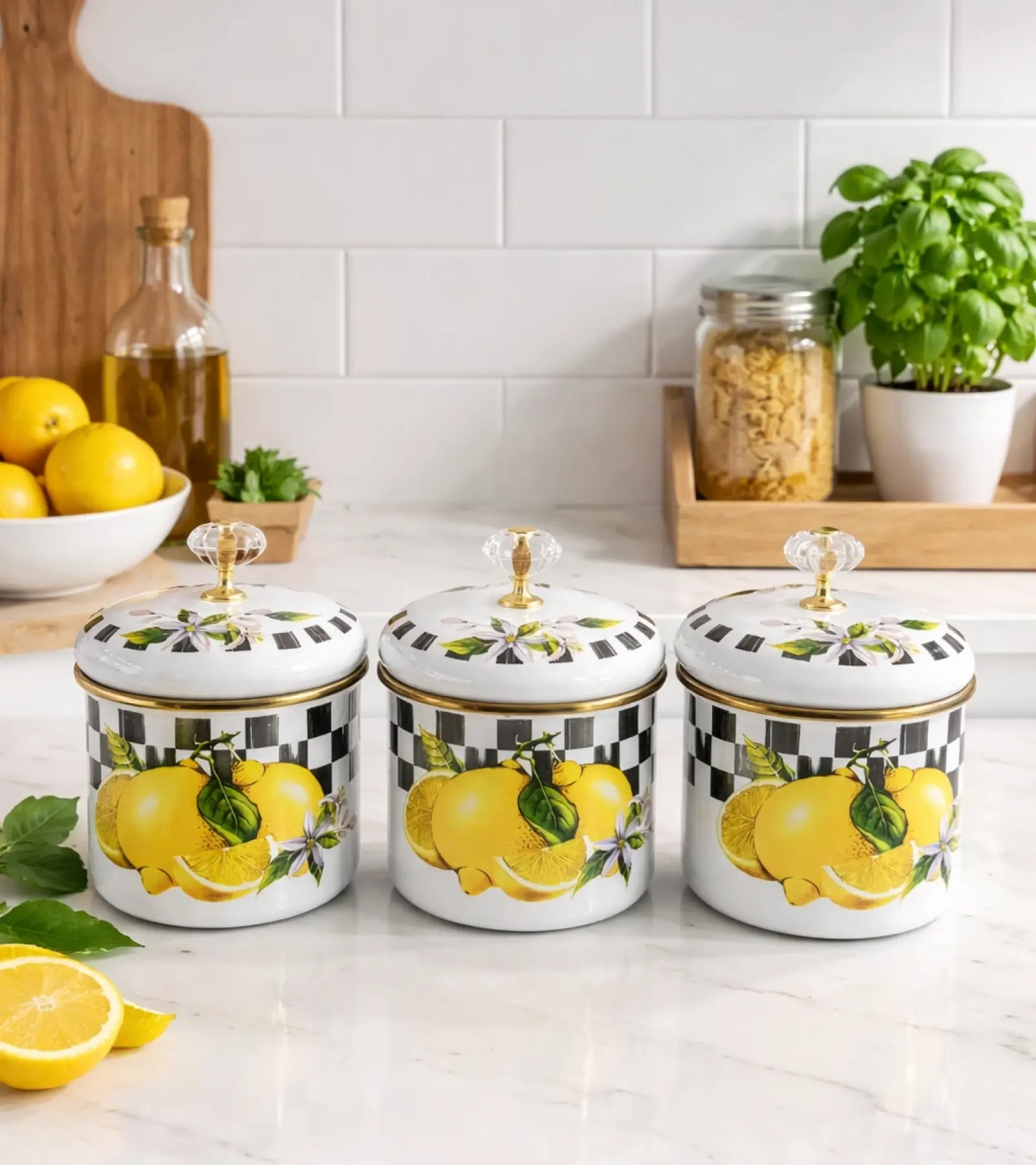 Limon Emaye Baharatlık Seti 10 cm