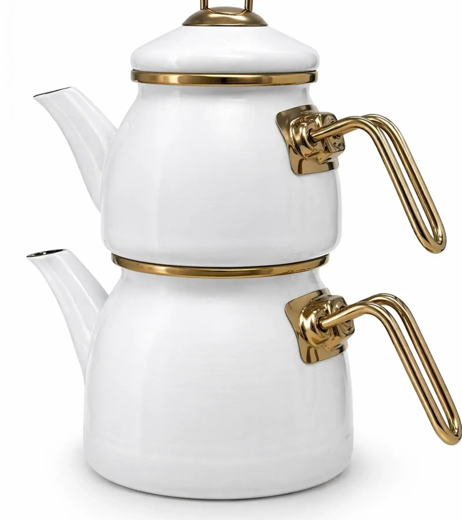 PR Home Beyaz Mini Model Emaye Çaydanlık