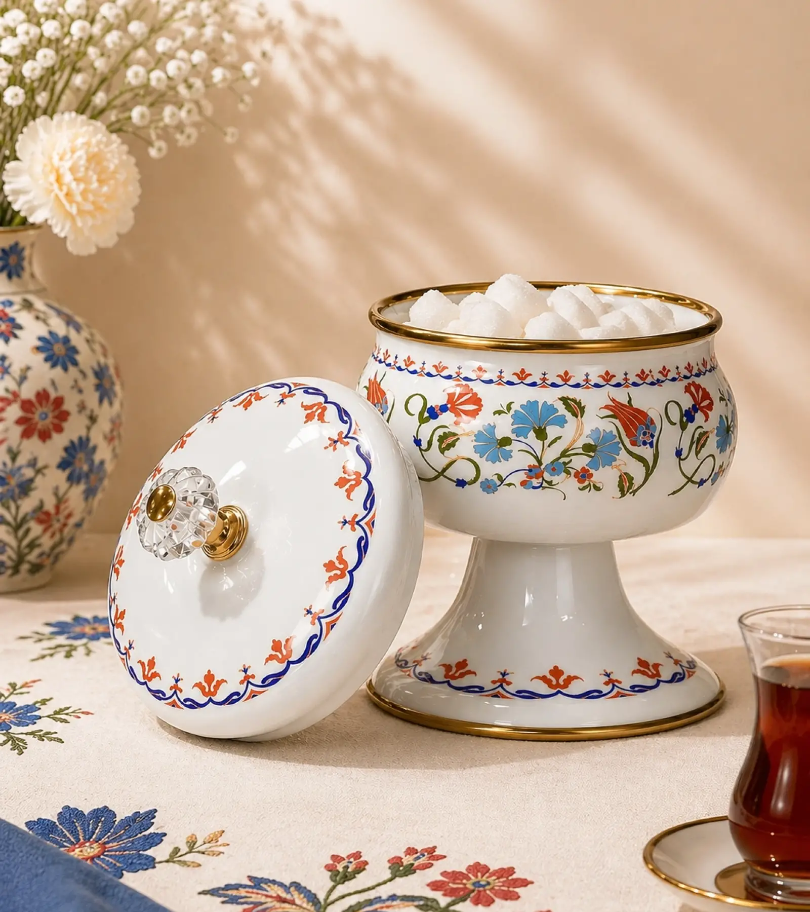 PR Home Defne Emaye Ayaklı Şekerlik
